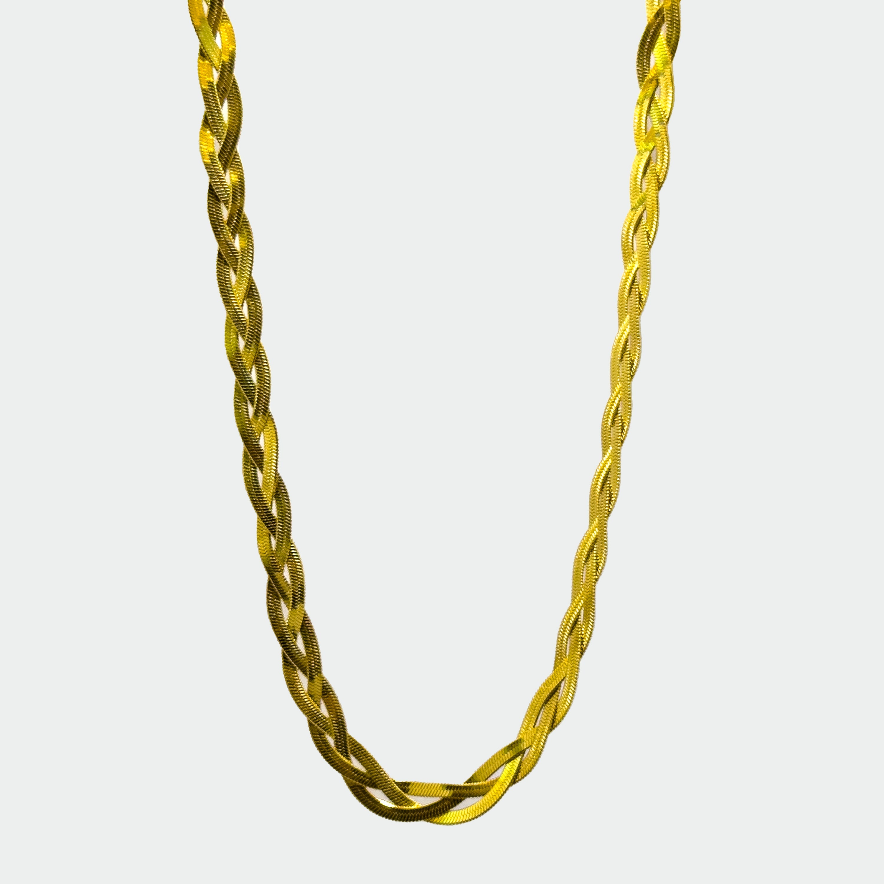 Braided Gold Chain Necklace