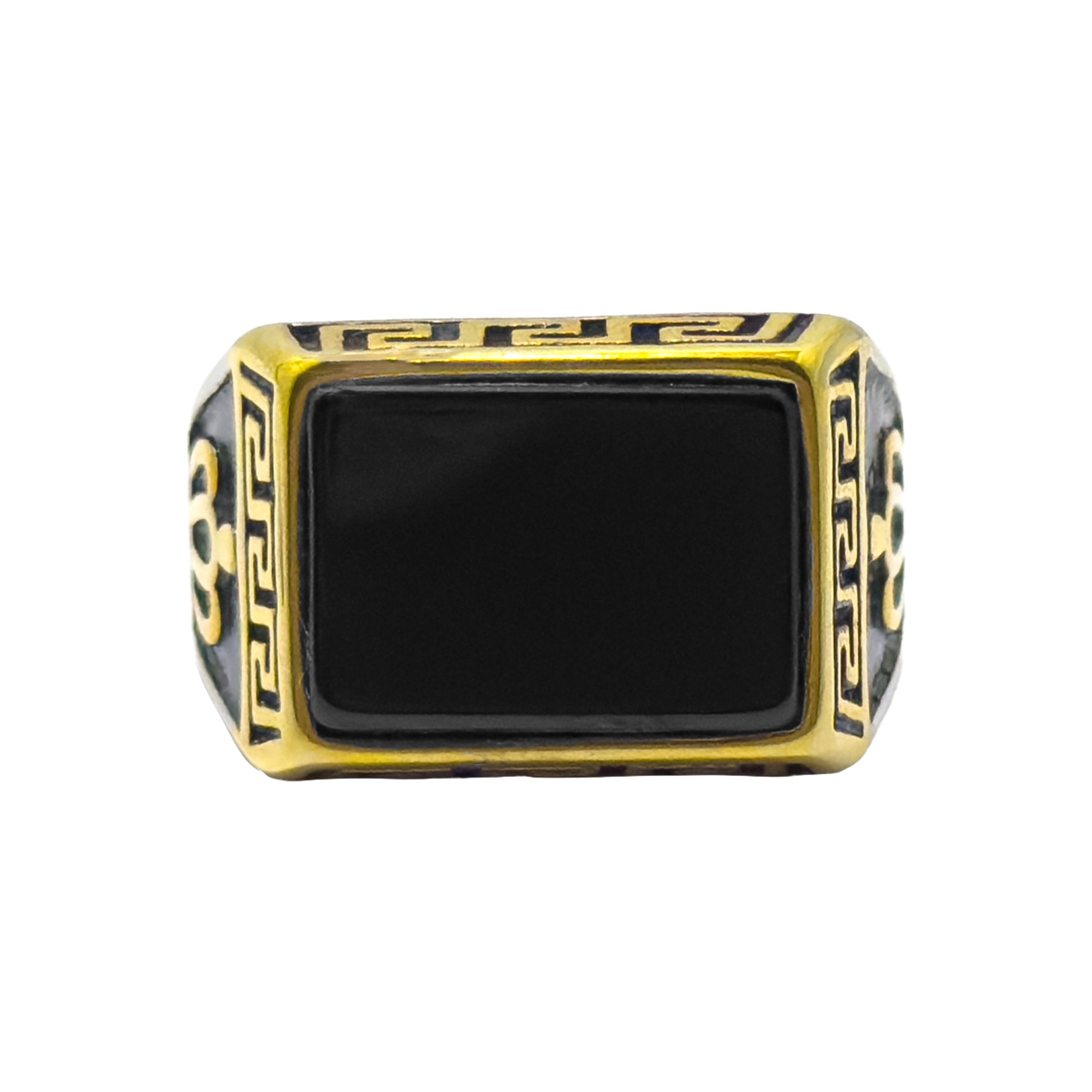 Royal Onyx Gold & Silver Ring