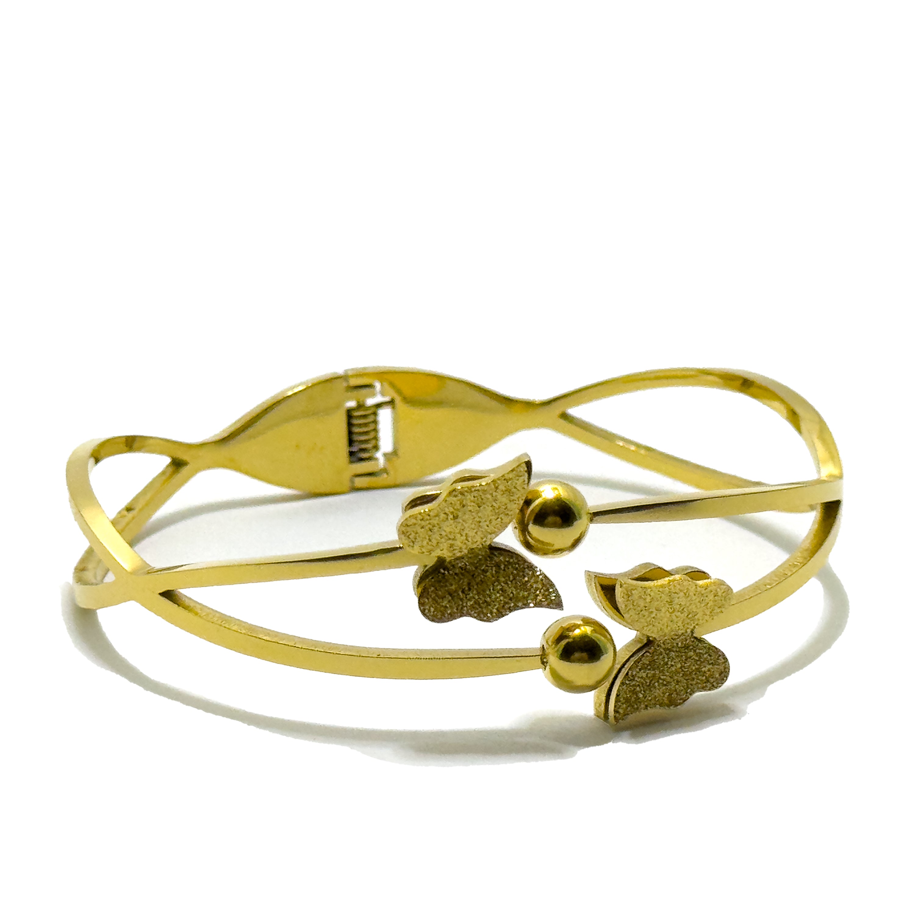 Gold Entangled Butterflies Bracelet