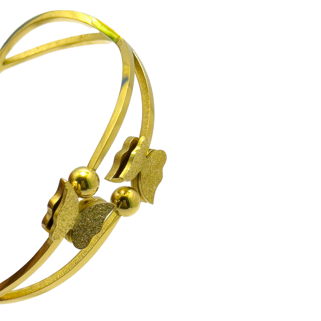 Gold Entangled Butterflies Bracelet