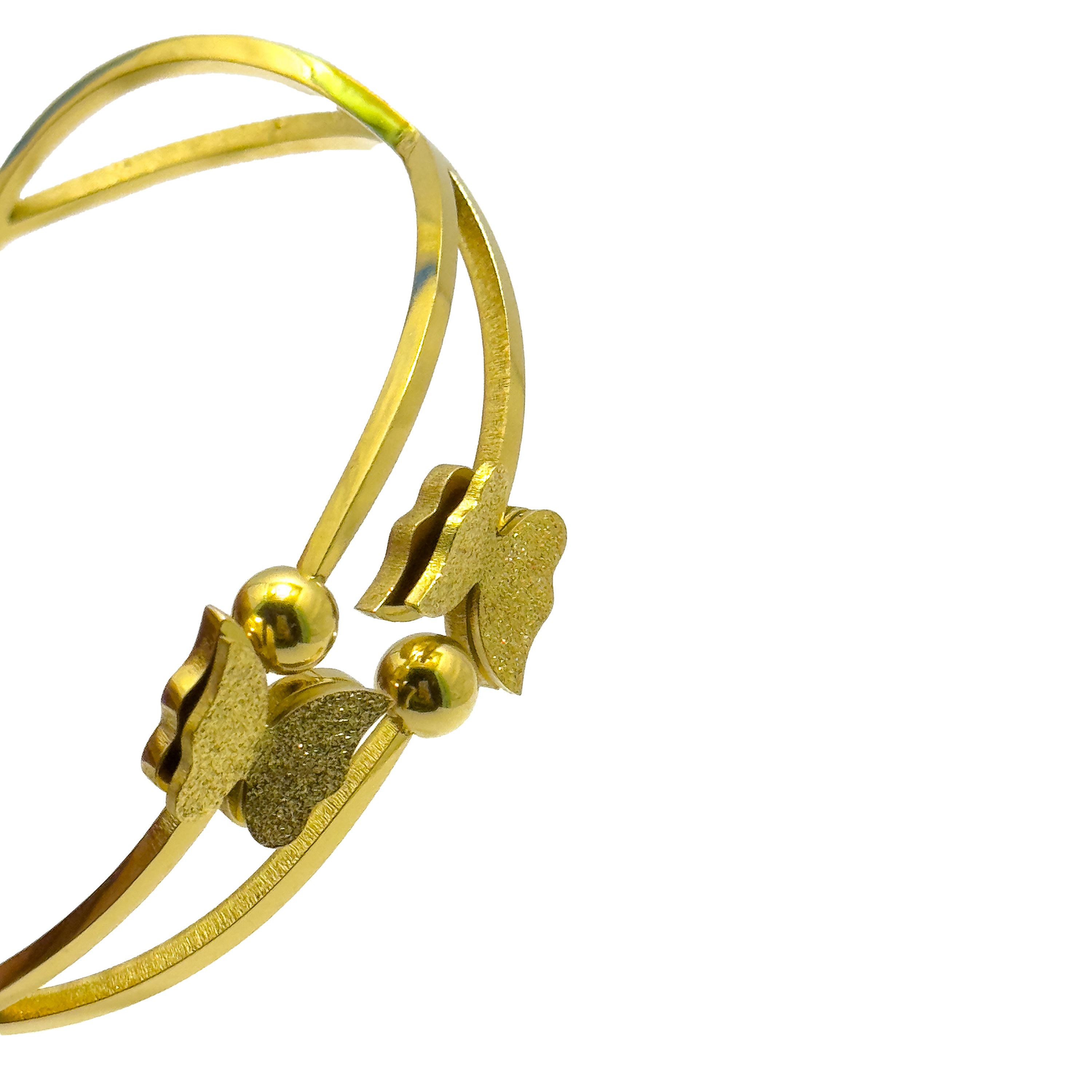 Gold Entangled Butterflies Bracelet