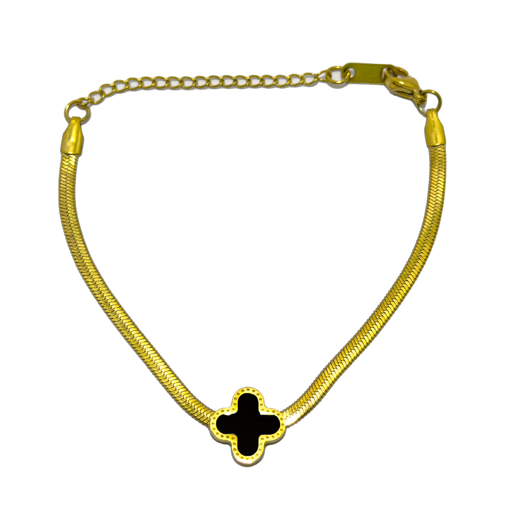 Black Clove Chain Bracelet (GOLD)