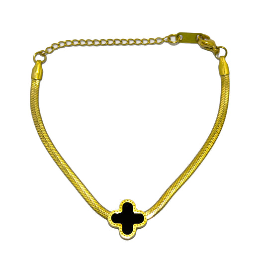 Black Clove Chain Bracelet (GOLD)