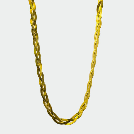 Braided Gold Chain Necklace