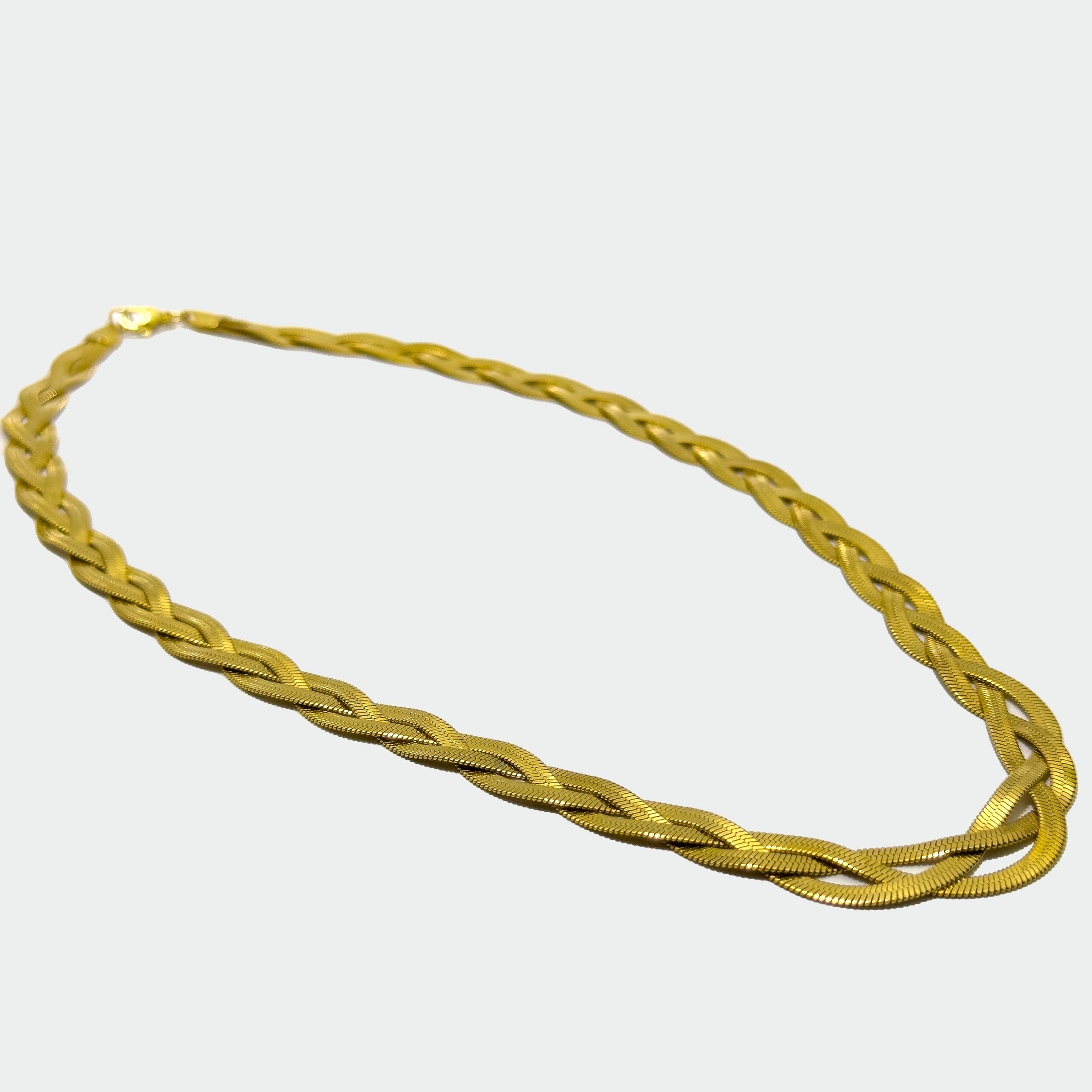 Braided Gold Chain Necklace