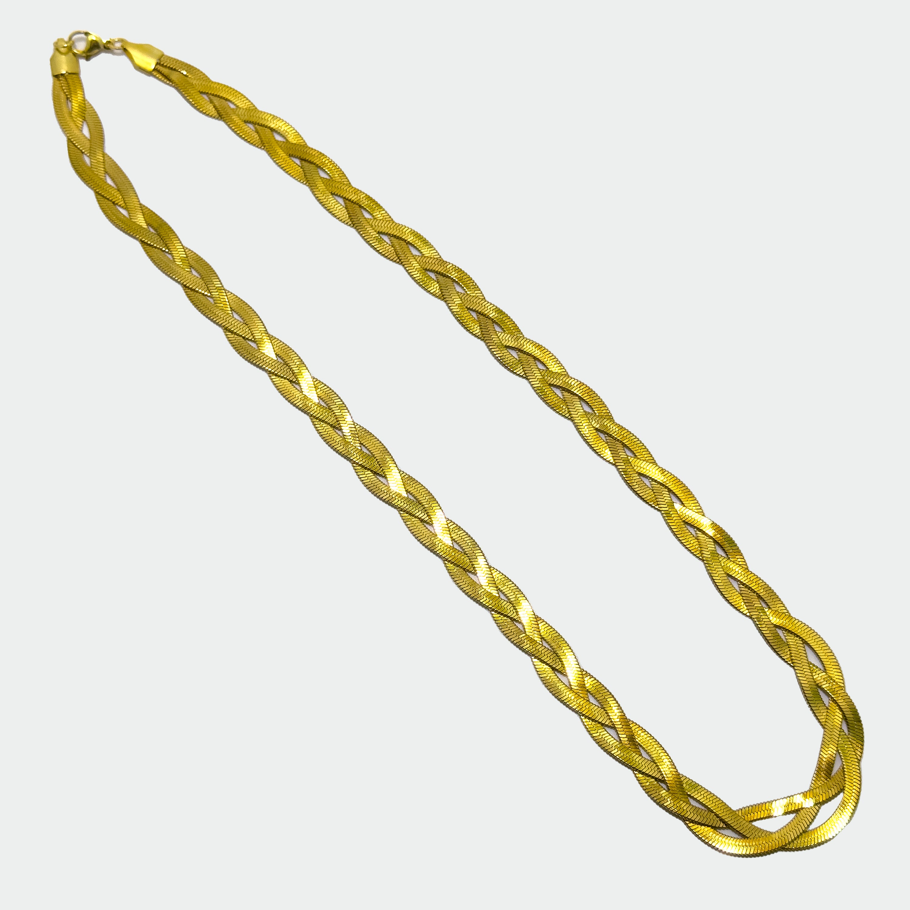 Braided Gold Chain Necklace