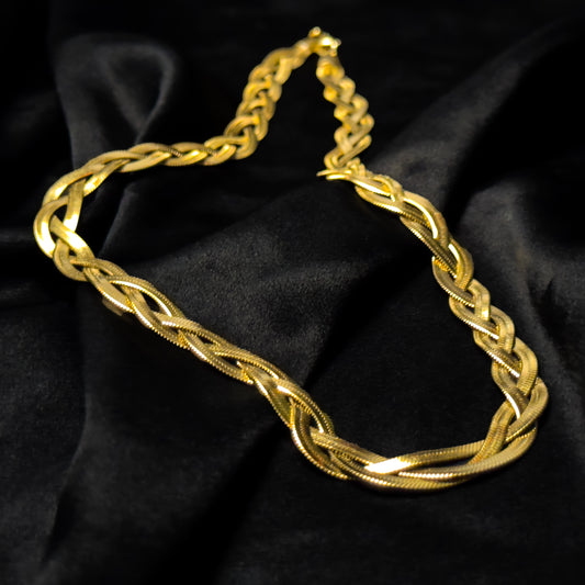 Braided Gold Chain Necklace