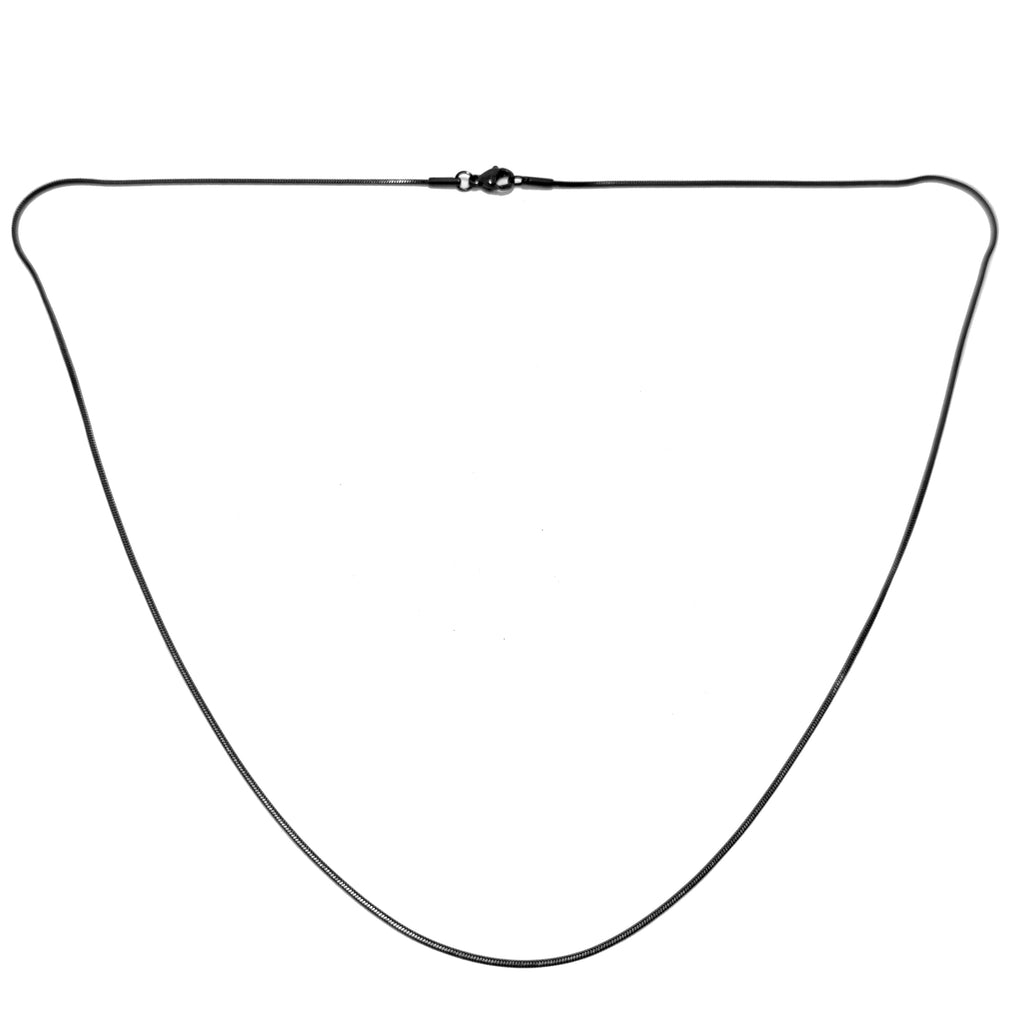 Thin Line Black Chain Necklace