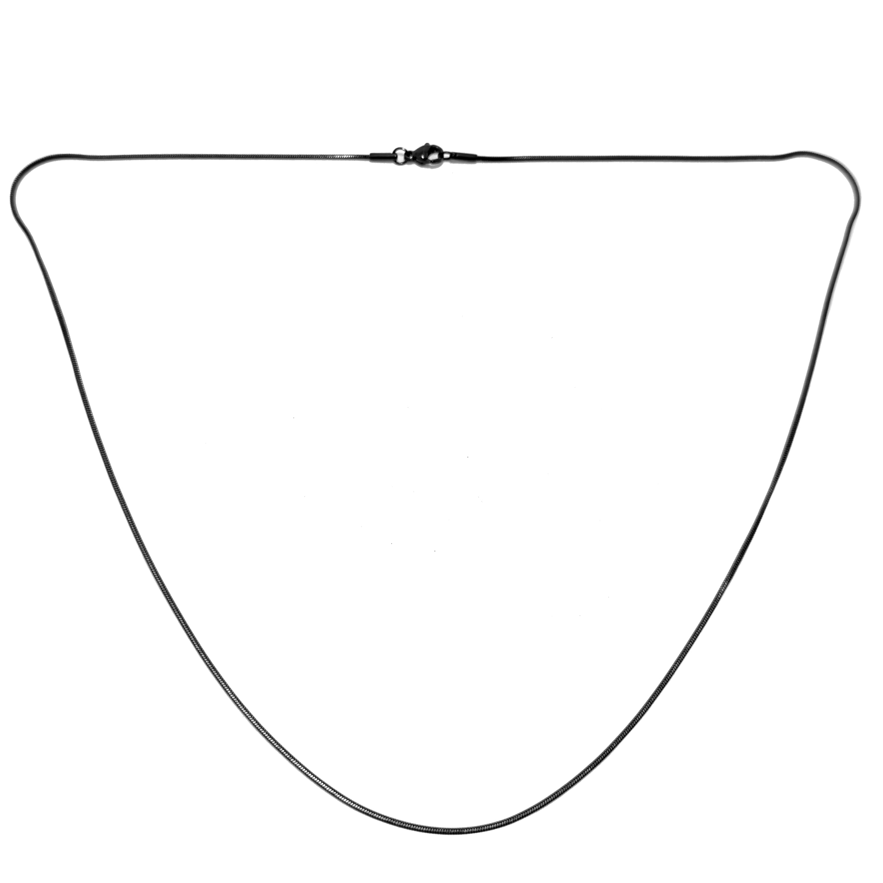 Thin Line Black Chain Necklace