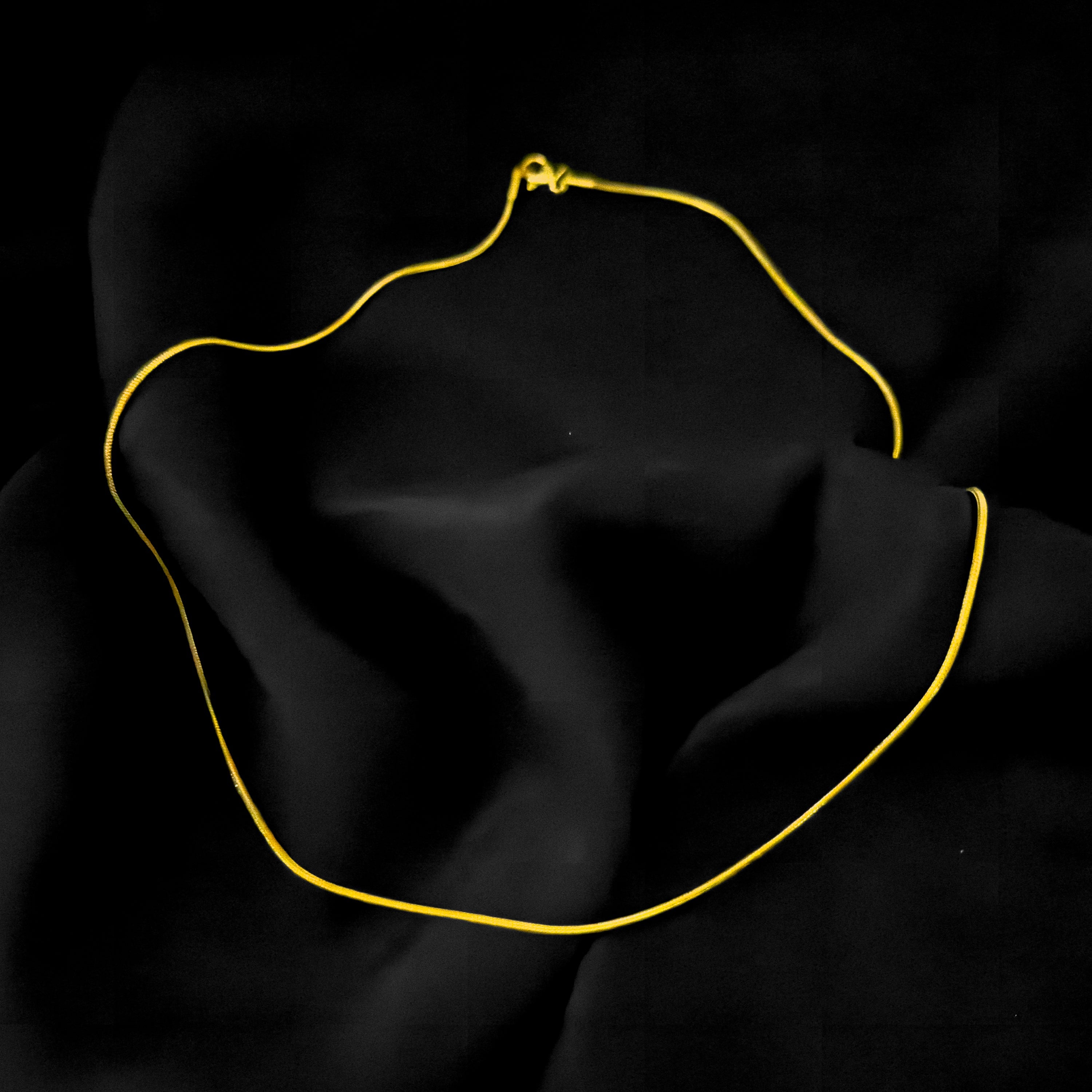 Thin Line Gold Chain Necklace