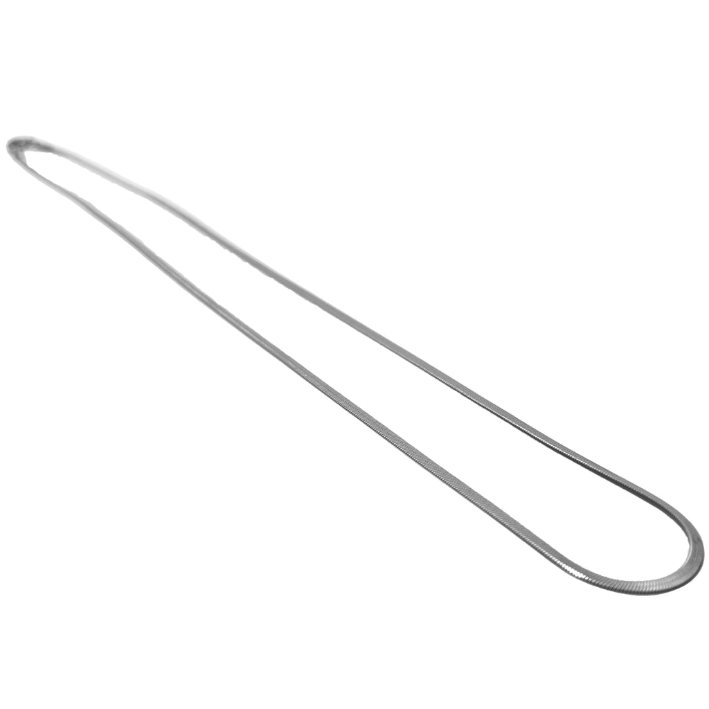 Silver Herringbone Chain Necklace