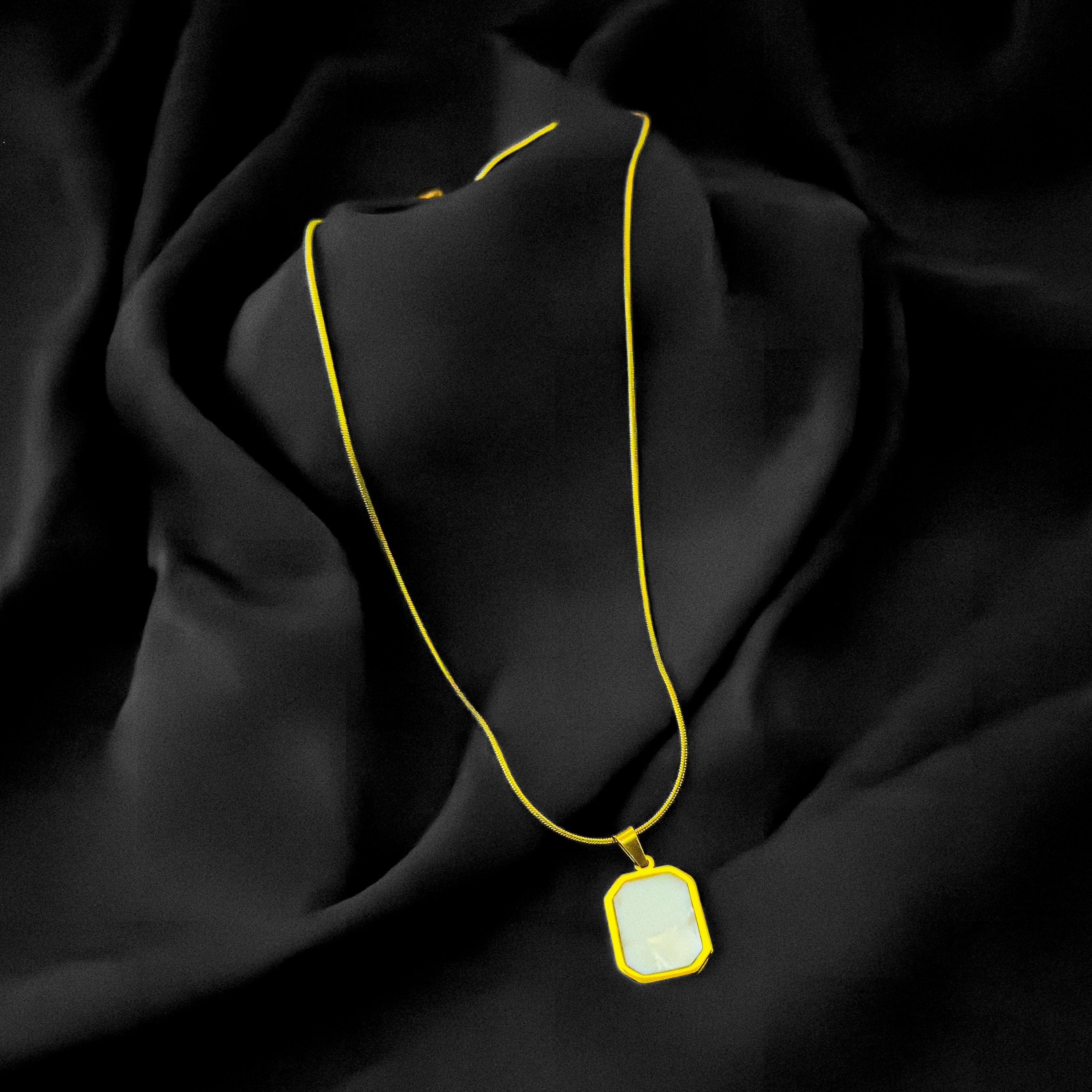 Shadow Box (Gold) Chain Necklace