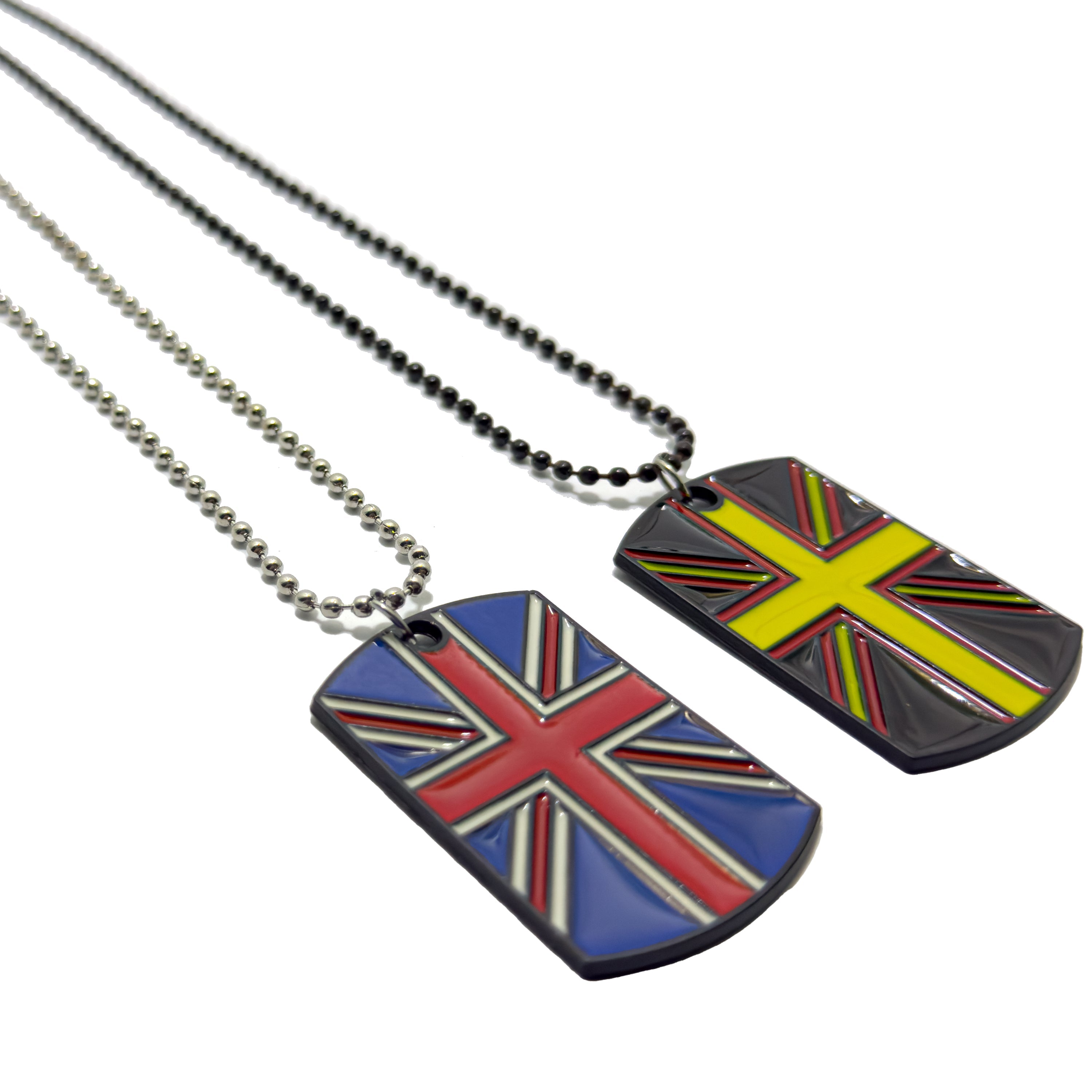 UK Chain Necklace (Blue & Red)