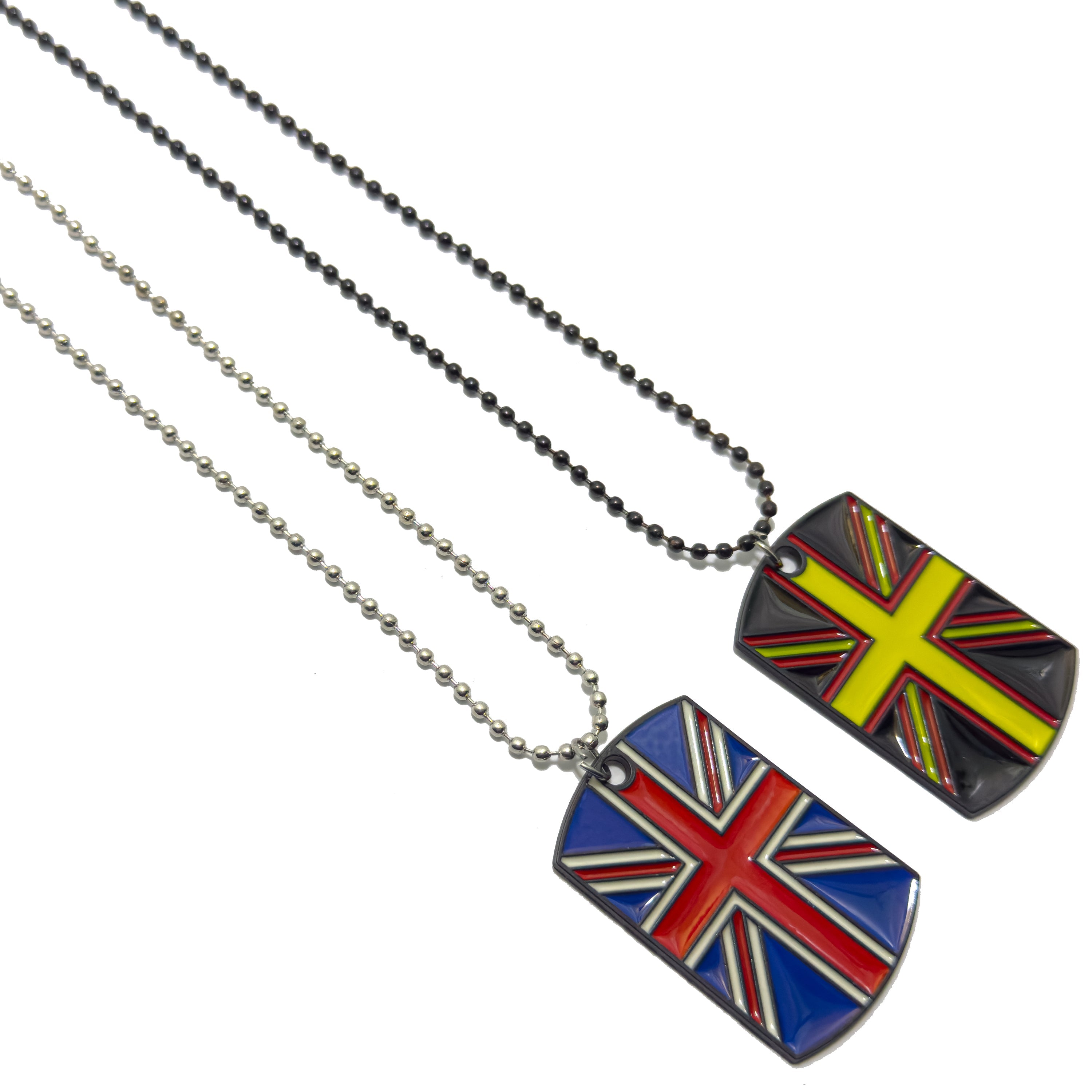 UK Chain Necklace (Blue & Red)