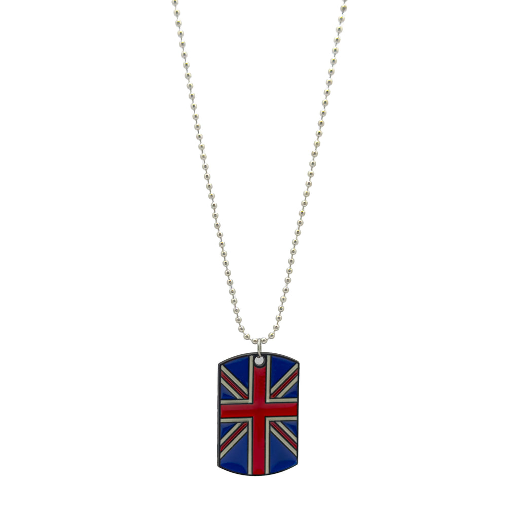 UK Chain Necklace (Blue & Red)