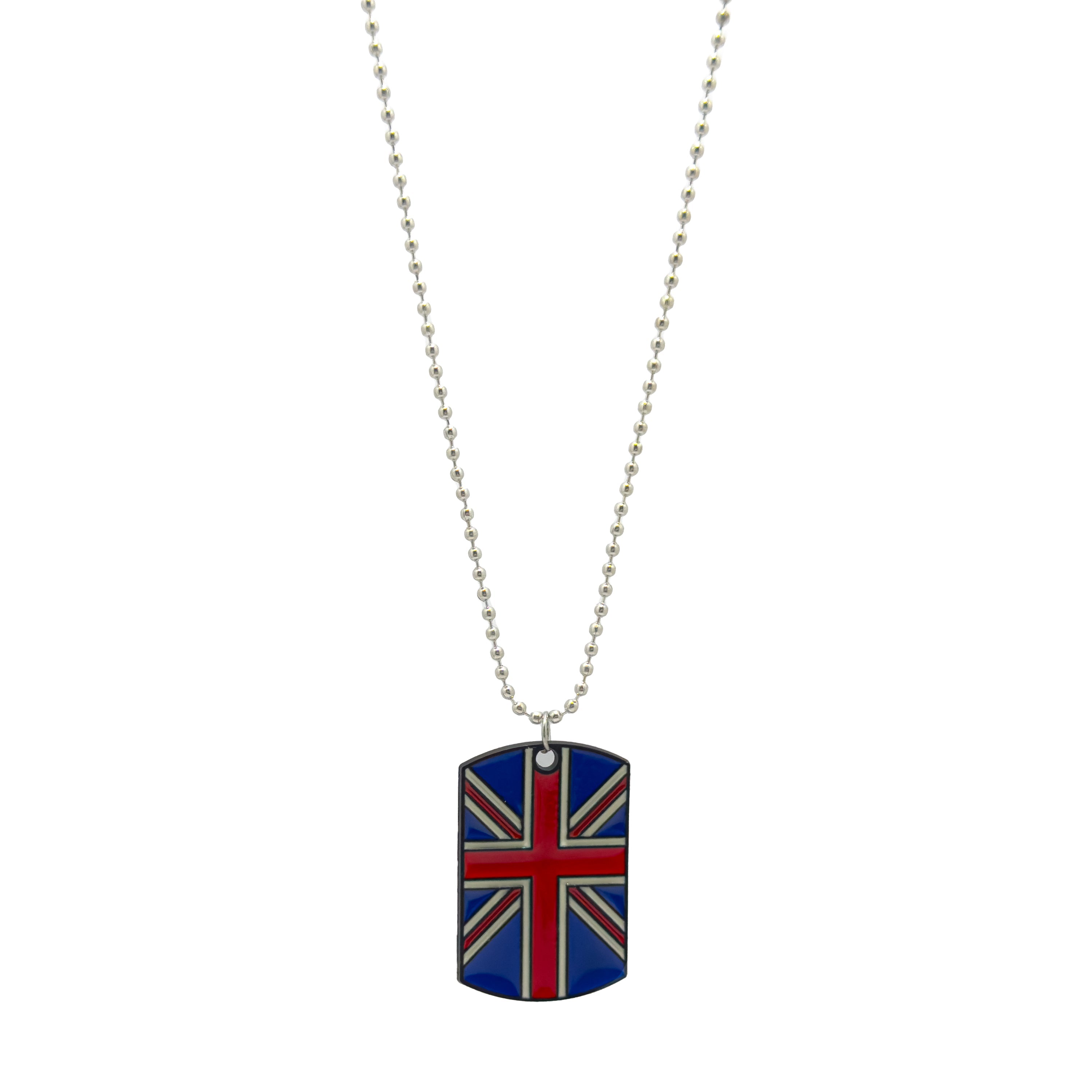 UK Chain Necklace (Blue & Red)