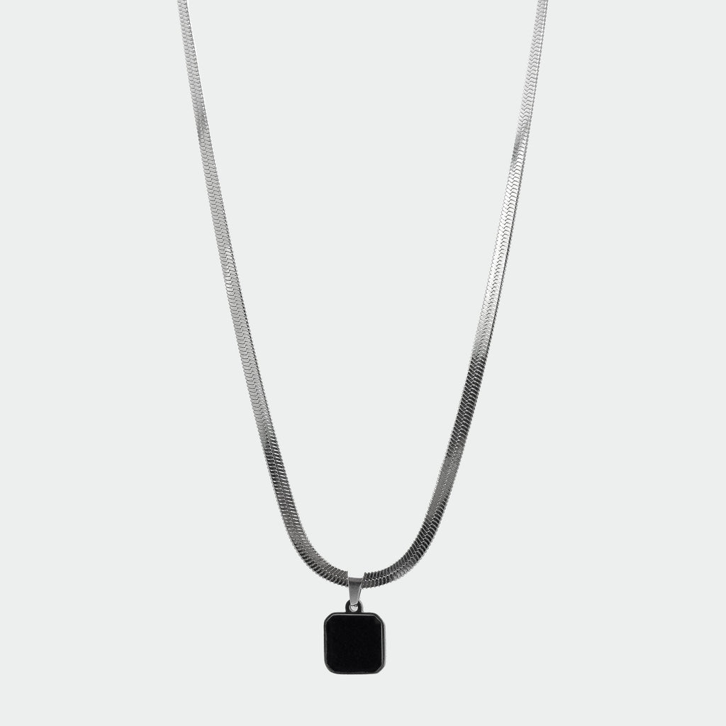 Shadow Box (Silver) Chain Necklace