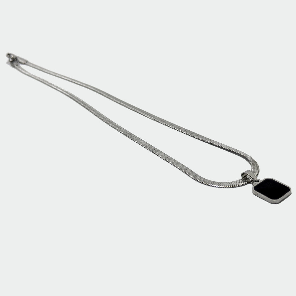 Shadow Box (Silver) Chain Necklace