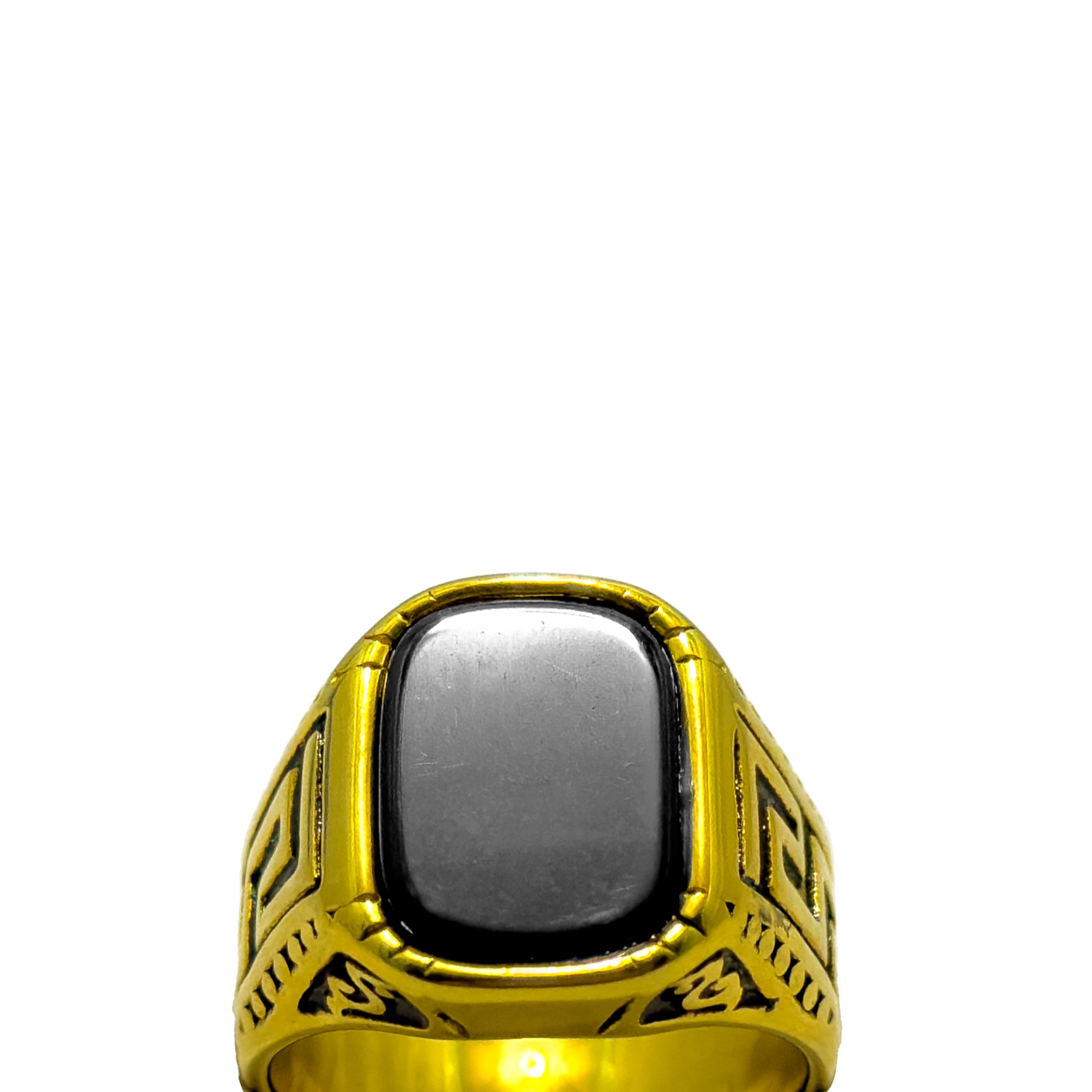 Black Cipher Ring Gold