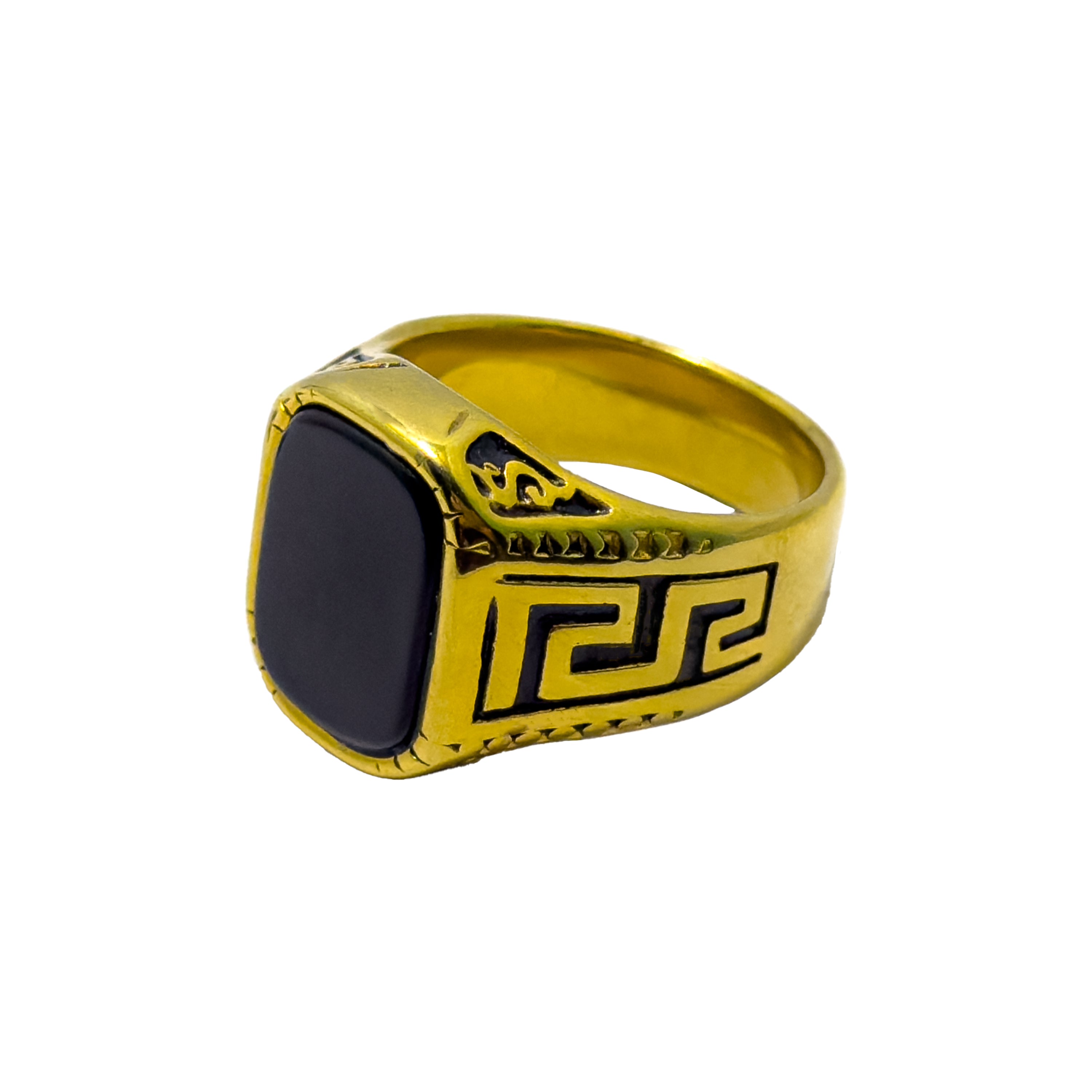 Black Cipher Ring Gold