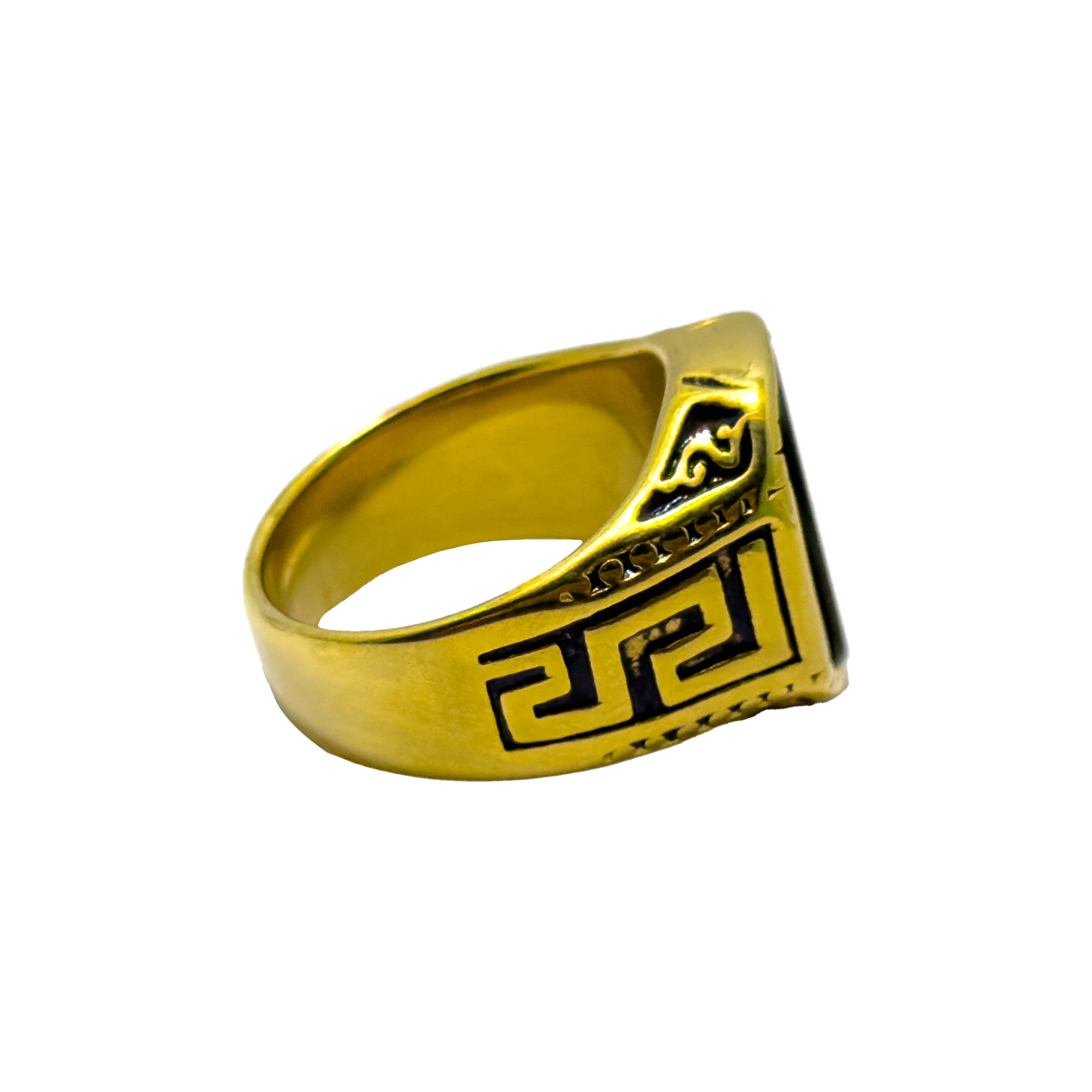 Black Cipher Ring Gold