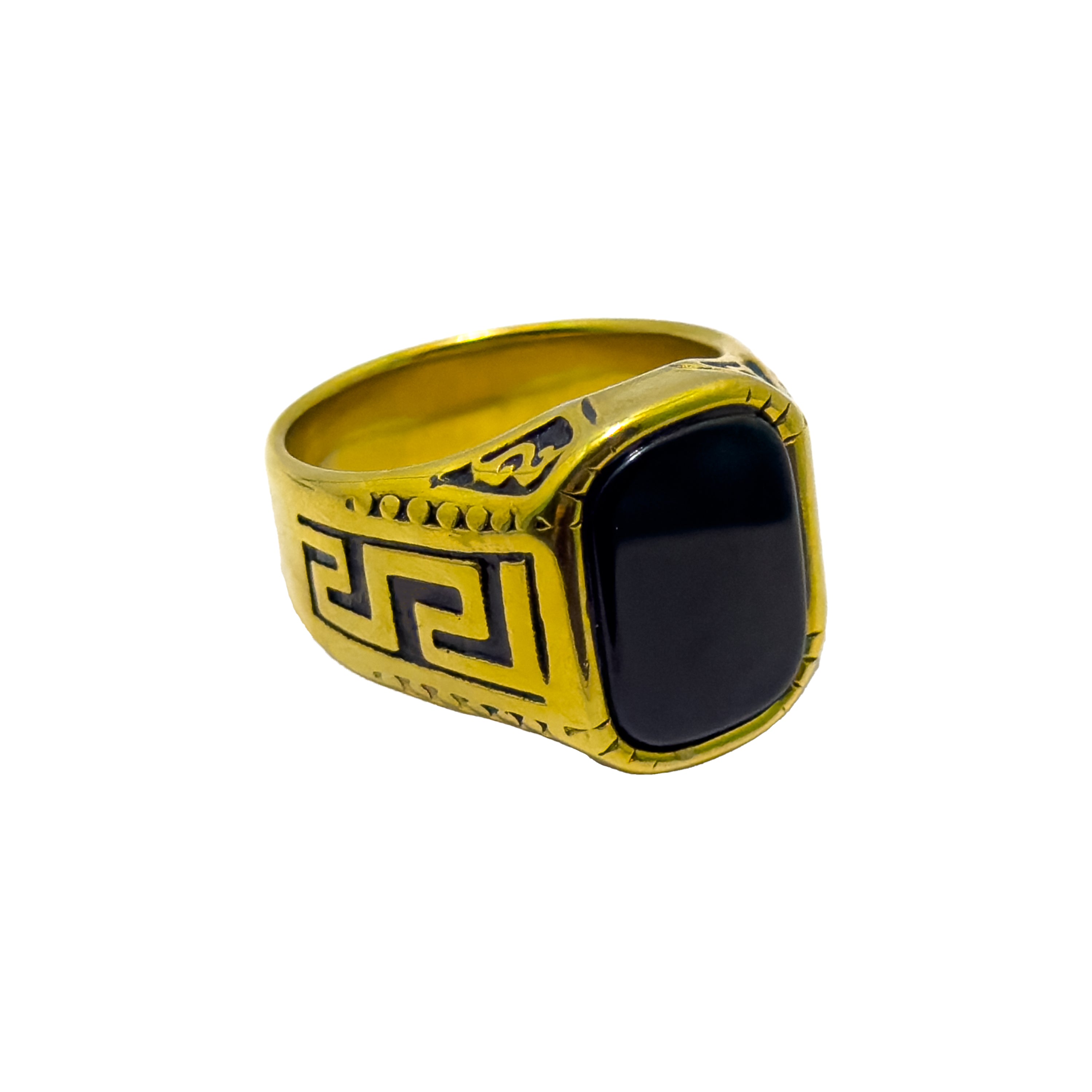 Black Cipher Ring Gold