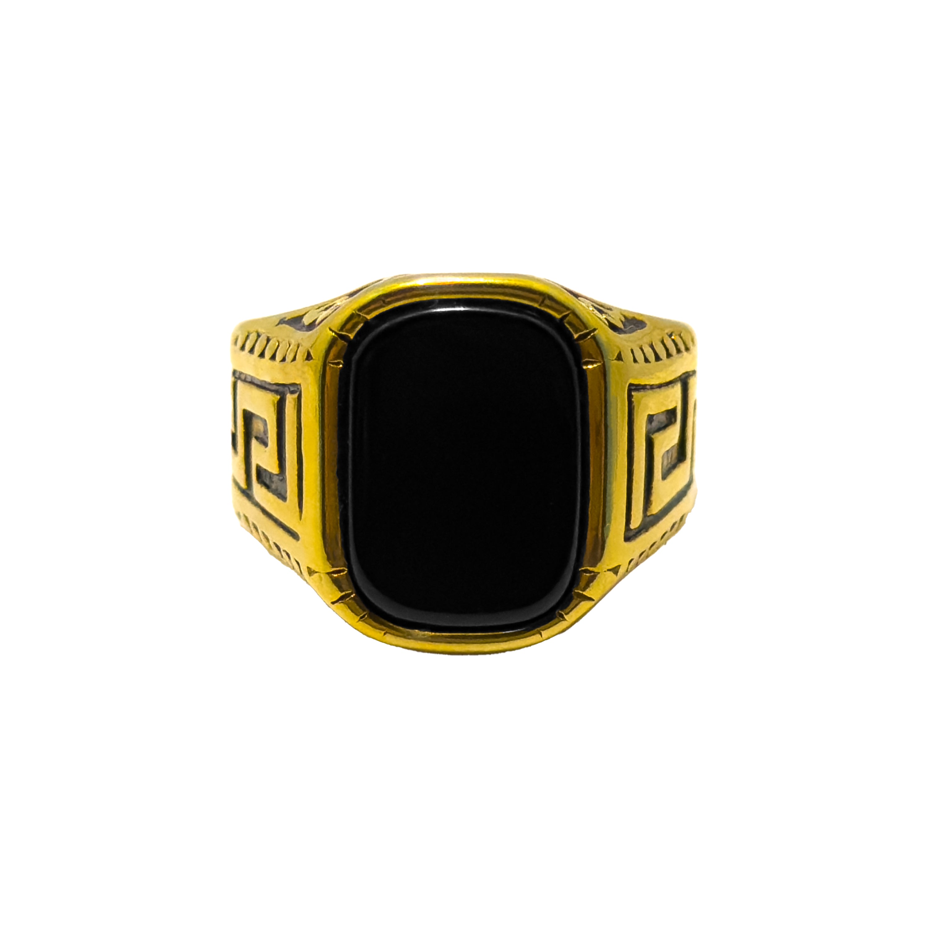 Black Cipher Ring Gold