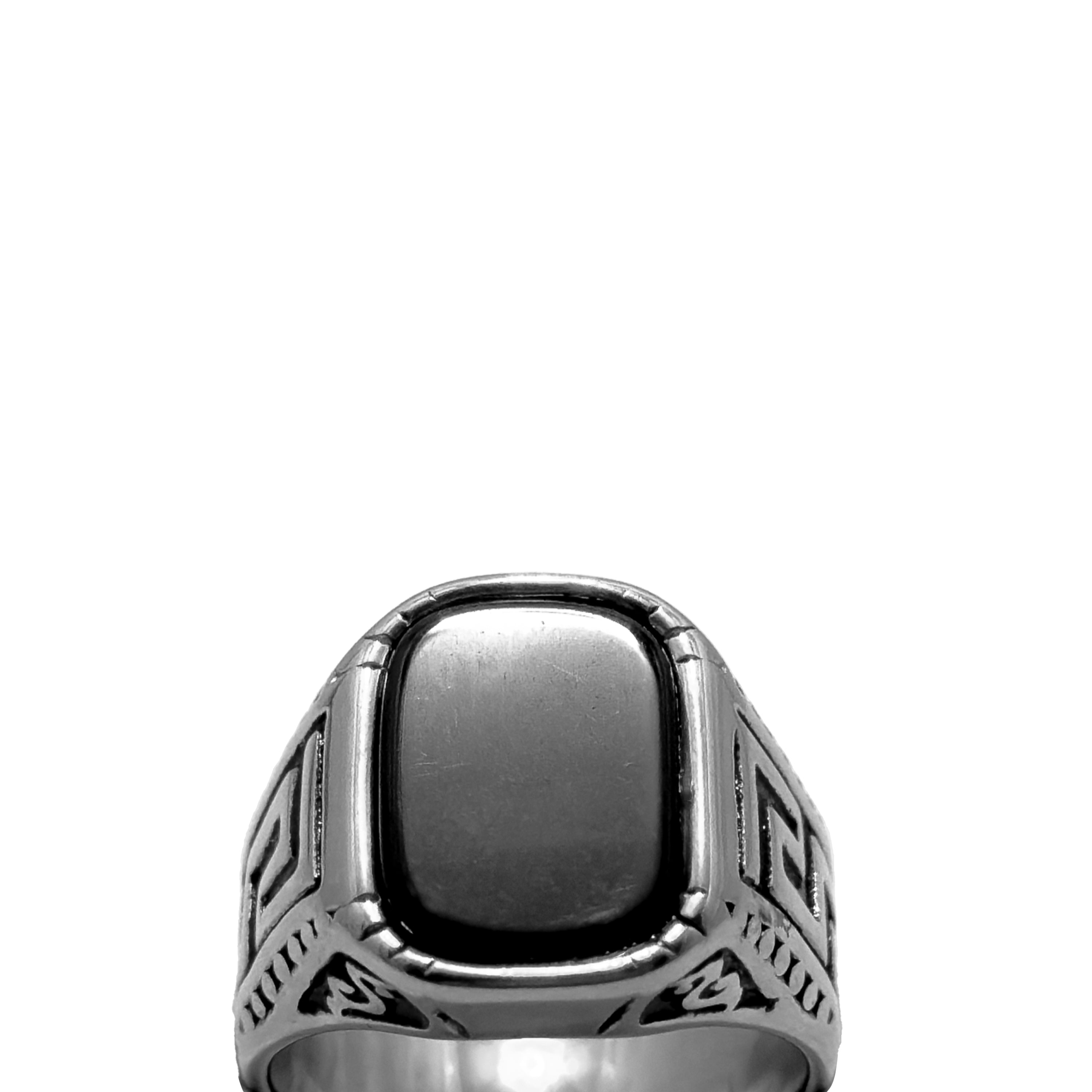 Black Cipher Ring Silver