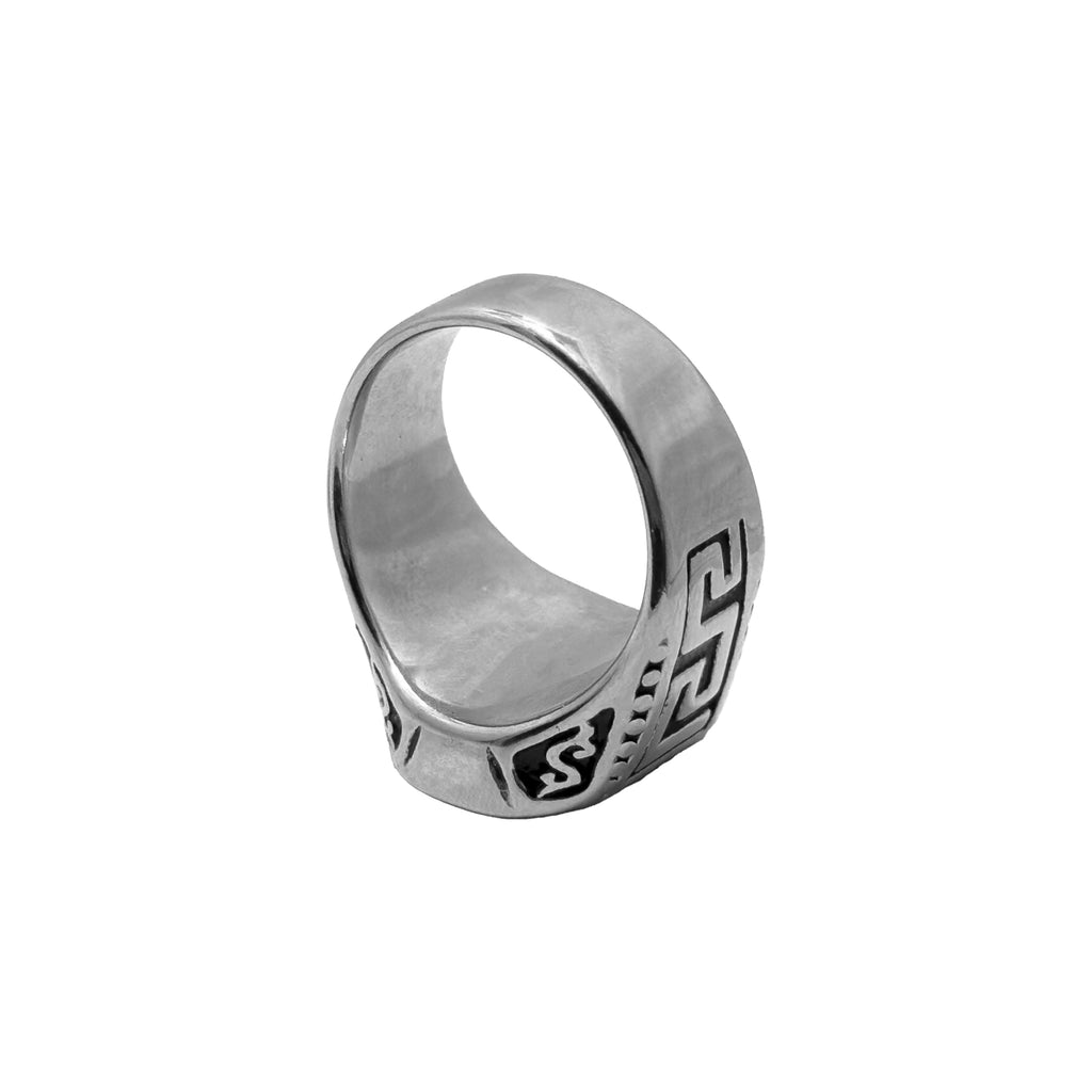 Black Cipher Ring Silver