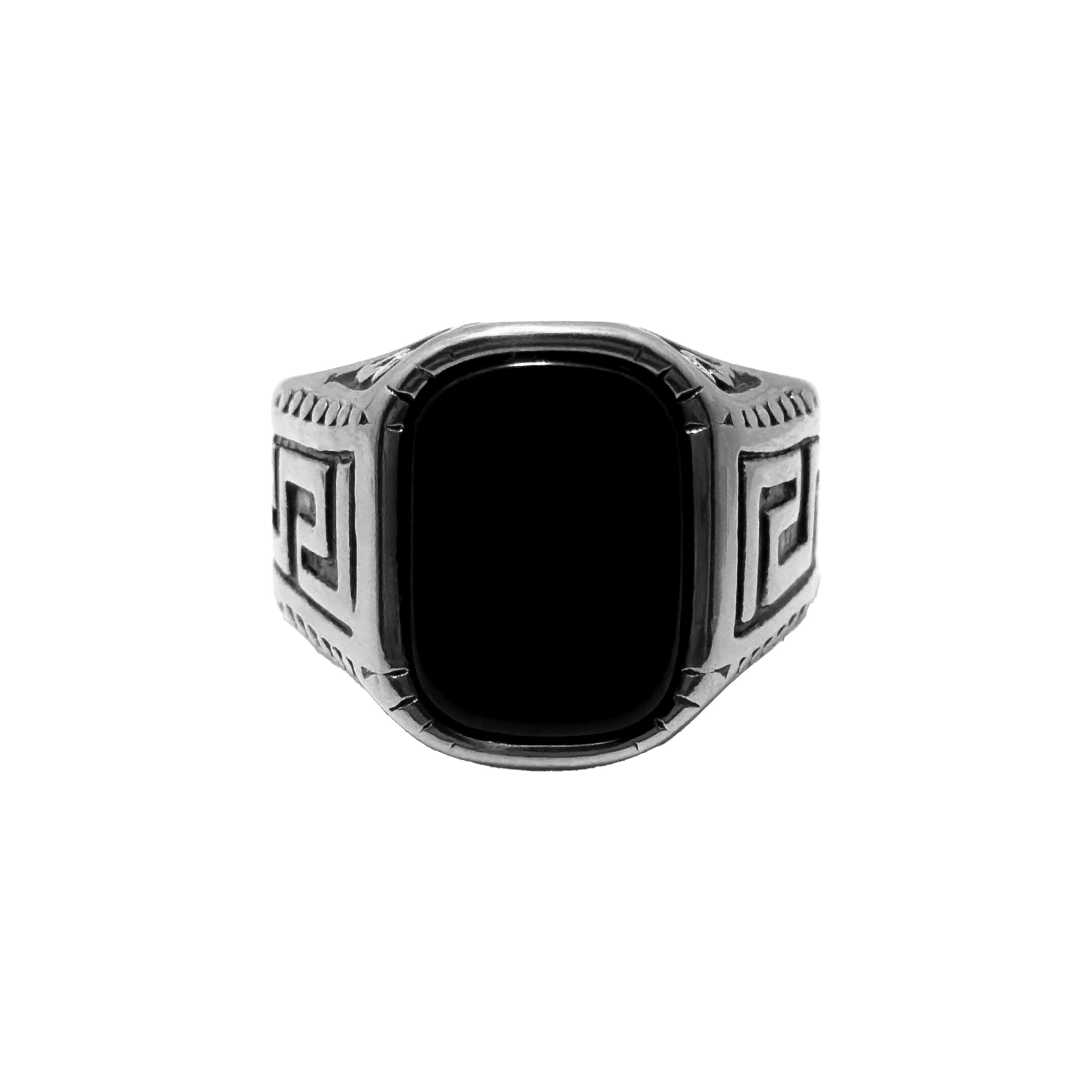 Black Cipher Ring Silver