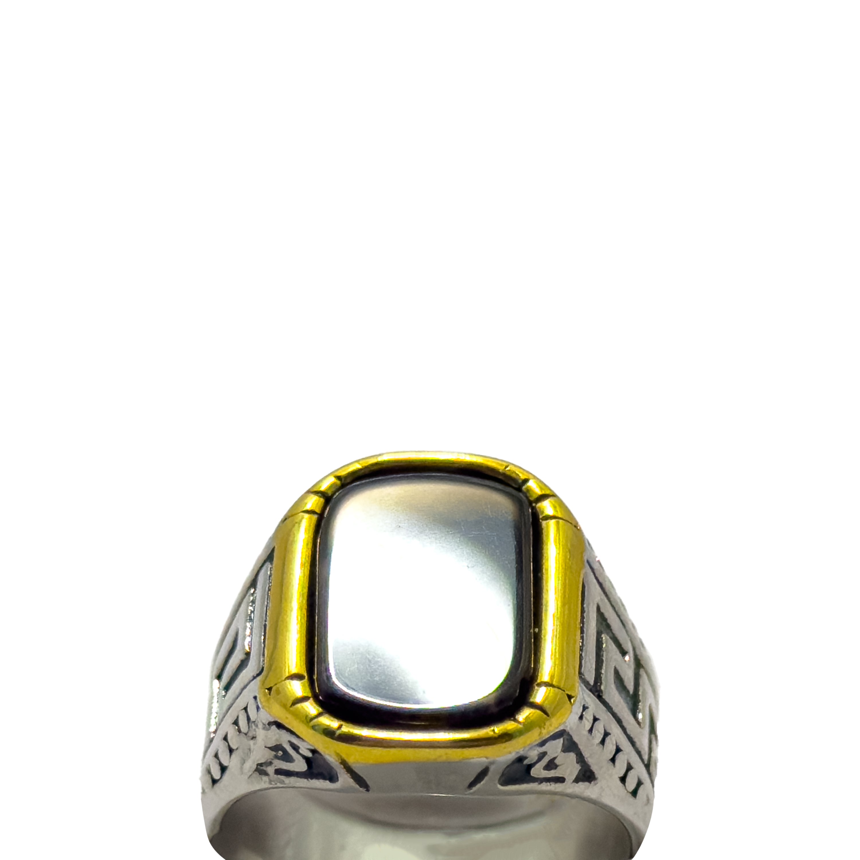 Black Cipher Ring Gold & Silver