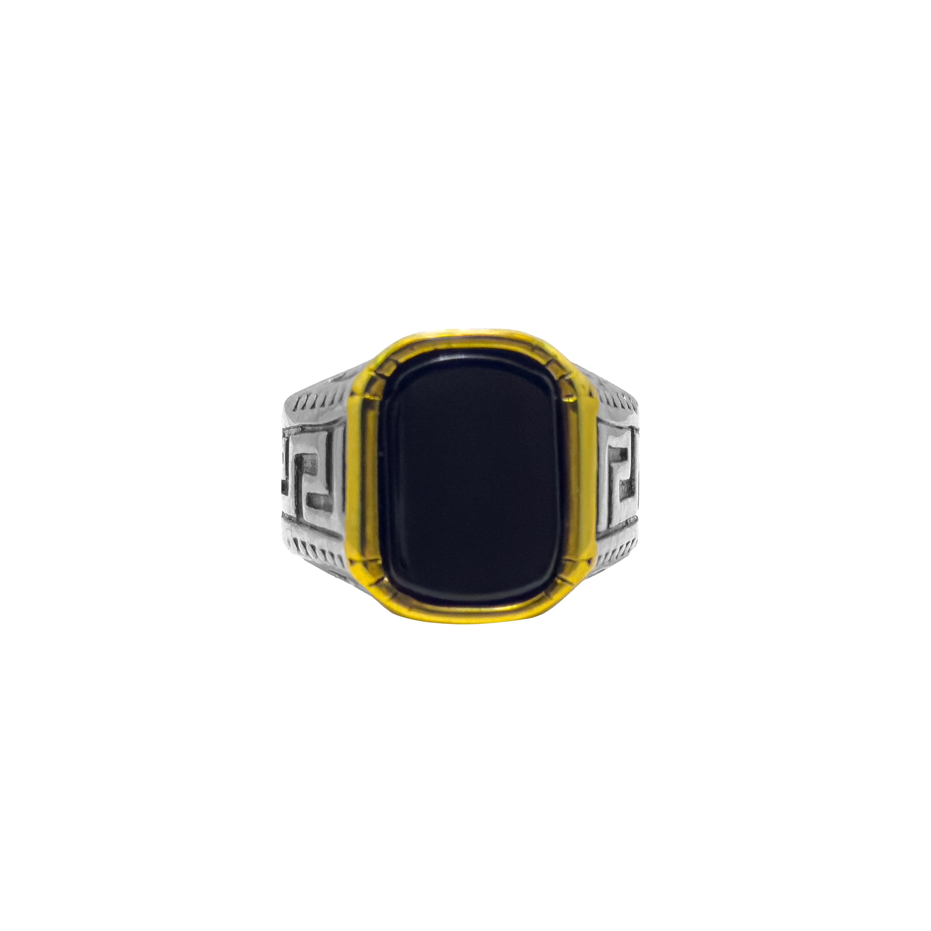 Black Cipher Ring Gold & Silver