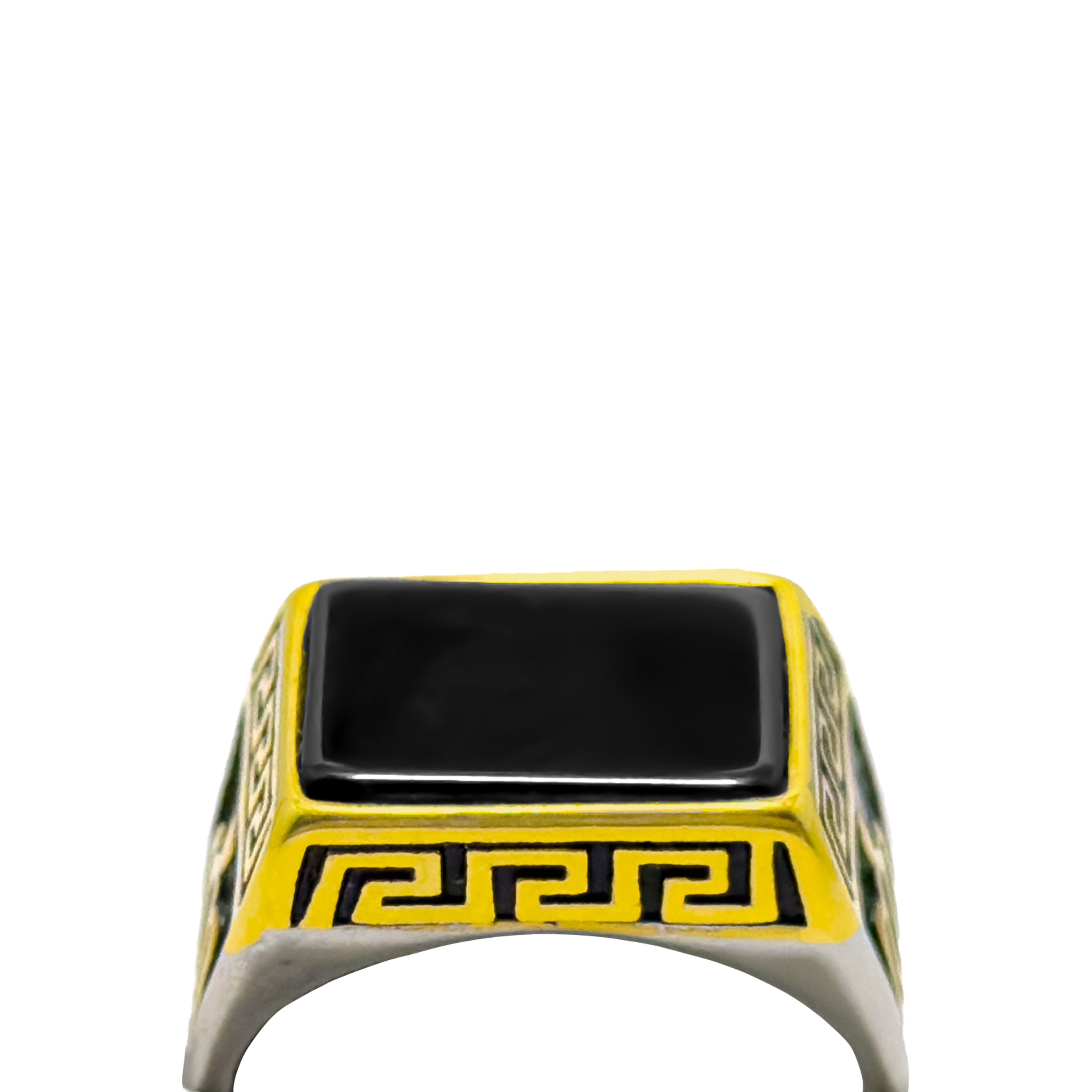 Royal Onyx Gold & Silver Ring