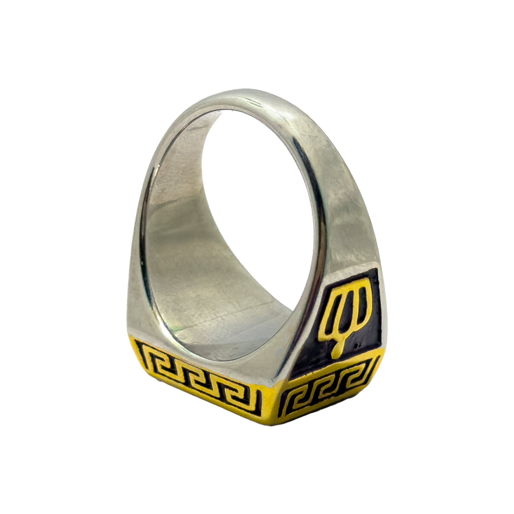 Royal Onyx Gold & Silver Ring