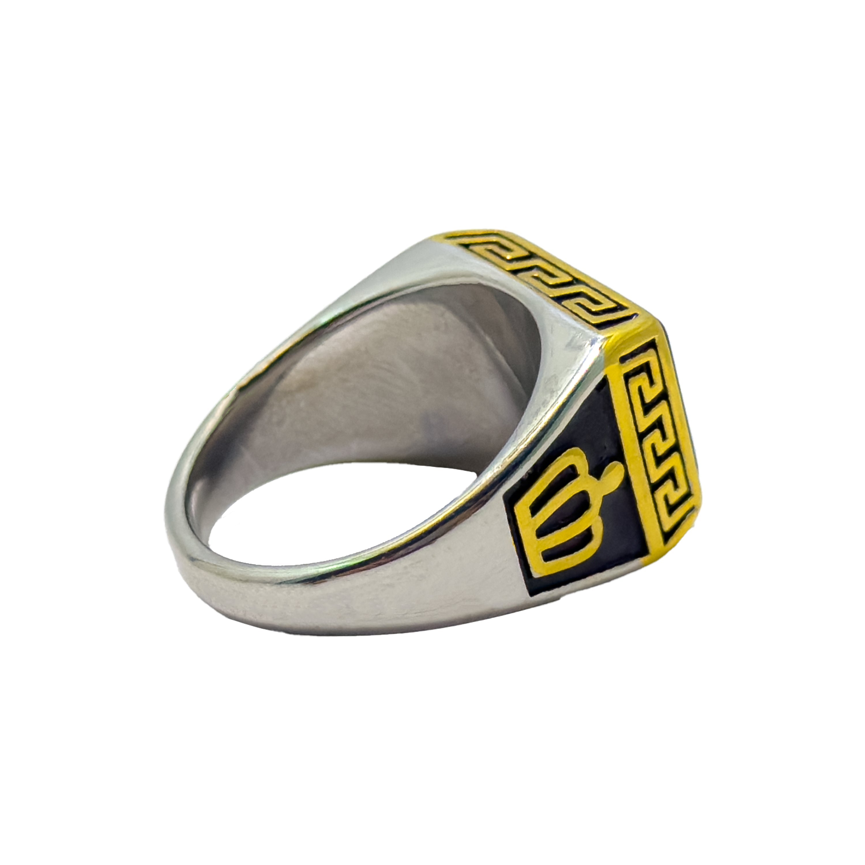 Royal Onyx Gold & Silver Ring