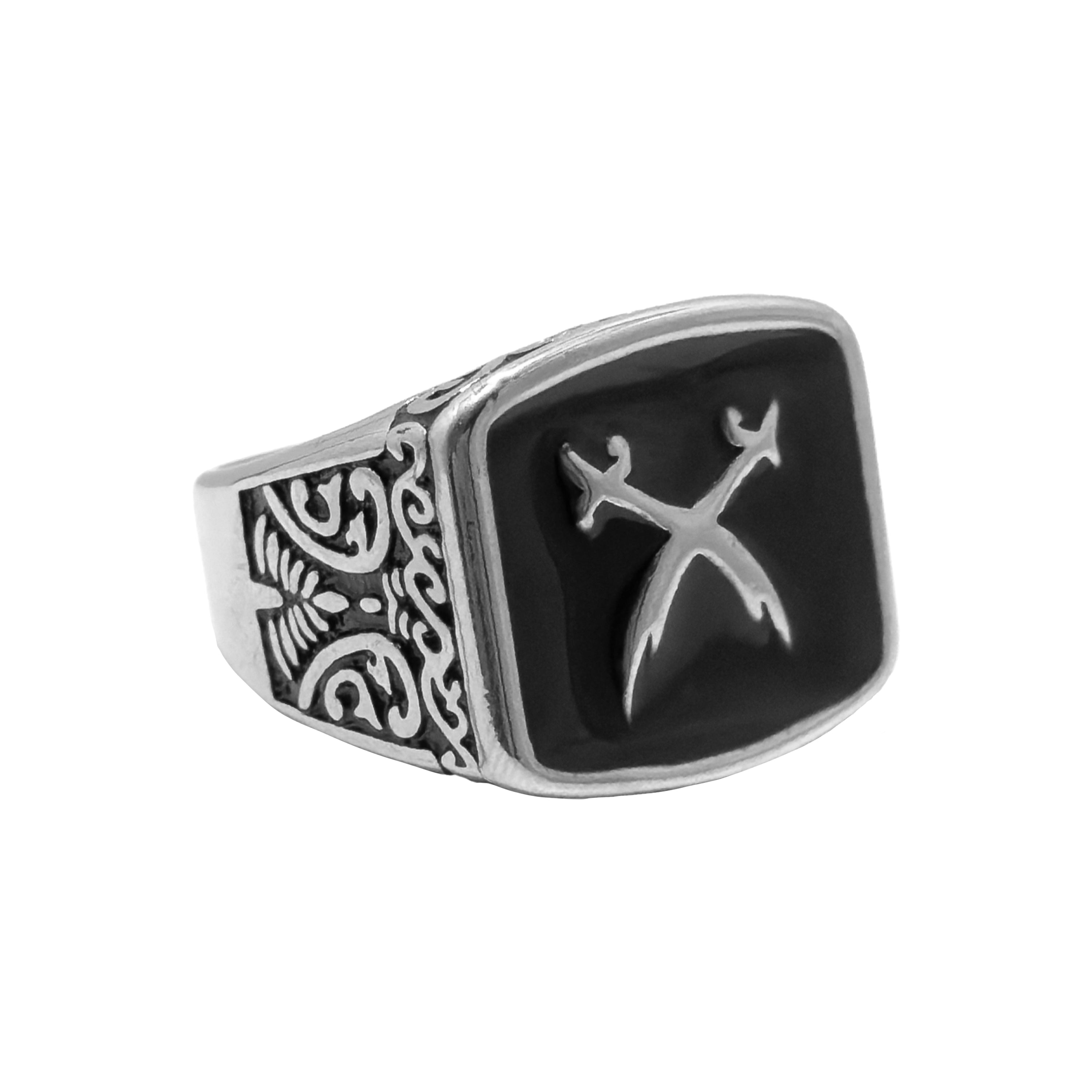 Twinstrike Silver Ring